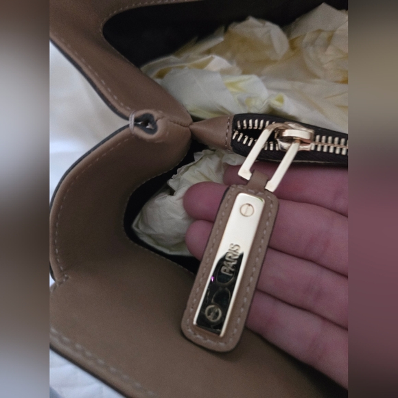 Roger Vivier EXCLUSIVE Small Retro Beige Satchel with Gold Buckle - Picture 10 of 15